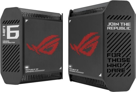 Asus ROG Rapture GT6 WiFi-Mesh-Netzwerk Zugriffspunkt Wi-Fi 6 Tri Band (2.4 & 5 & 5GHz) in Einzelner Bausatz Schwarz