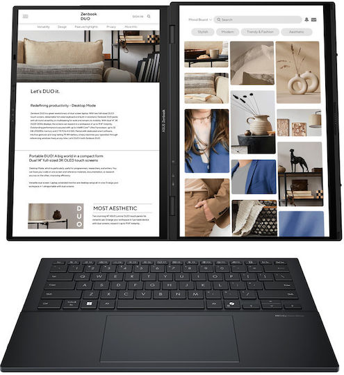 Asus ZenBook Duo 14 OLED UX8406CA-PZ067X 14" Touchscreen 120Hz (Ultra 7-255H/32GB/1TB SSD/W11 Pro) (GR Keyboard)