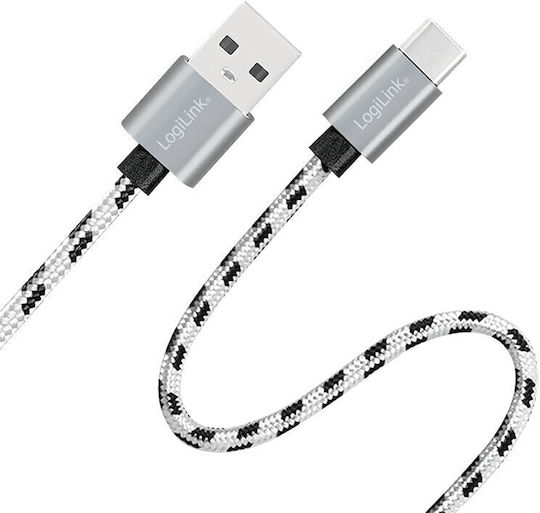 Logilink Power Data Cable Smartphone Usb 2.0 M To Usb 2.0 Type-c M Set 3 Cables 0.5 1 2m Premium Nylon Braided Cable Double Shielding White & Black "cu0201" Green Stamp 0.08 Lei