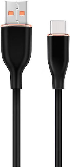 Gembird Power Data Cable Smartphone USB 2.0 M To USB 2.0 Type-C M 1.5m Silicone Protection Black