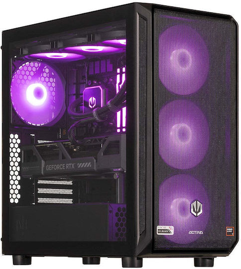 Actina Гейминг Настолен Компютър Ryzen 9-9900X 32GB DDR5 2TB SSD GeForce RTX 5090 Без Операционна Система