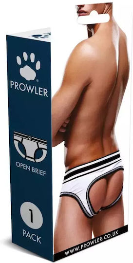 Prowler Jockstrap Sexy pentru bărbați Deschise Slipuri White / Black