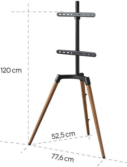 HAMA 00220873 Стойка за телевизор Подов до 65" и 35кг Черен