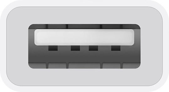 Apple Μετατροπέας USB-C male σε USB-A female Λευκό 1τμχ MW5L3ZM/A