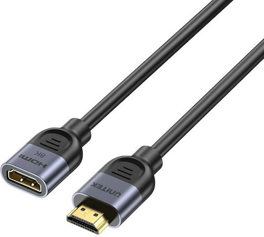 Unitek HDMI 2.1 Ultra High Speed 48Gbps 4K 120Hz HDR VRR Cable HDMI male - HDMI female 3m Μαύρο