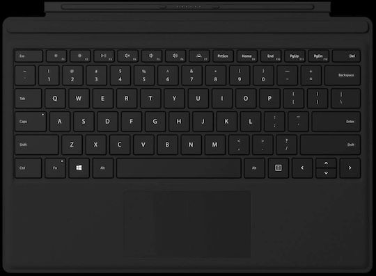 Microsoft Surface Go Signature Type Πληκτρολόγιο με Touchpad για Tablet Αγγλικό UK Μαύρο