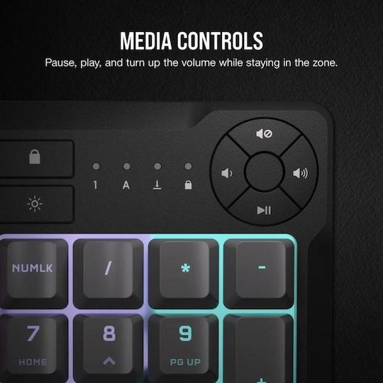Corsair K55 CORE RGB Gaming Keyboard with RGB lighting (English US)