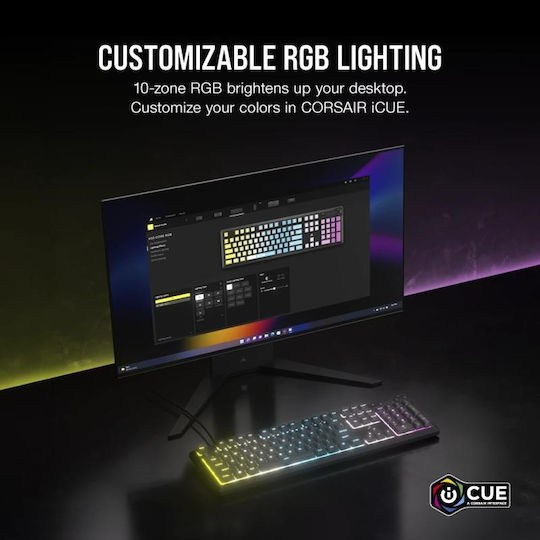 Corsair K55 CORE RGB Gaming Keyboard with RGB lighting (English US)