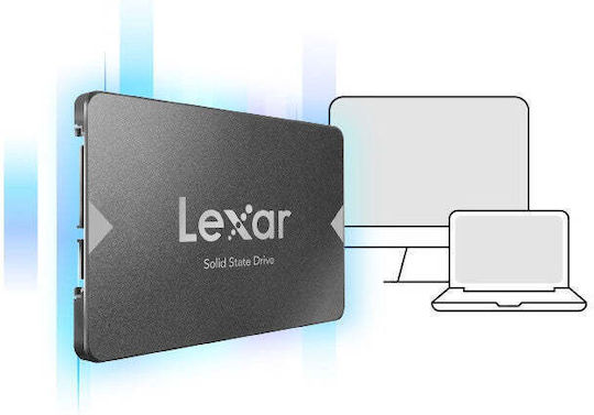 Lexar NS100 SSD 128GB τύπου 2.5'' με σύνδεση SATA III LNS100-120RBNA