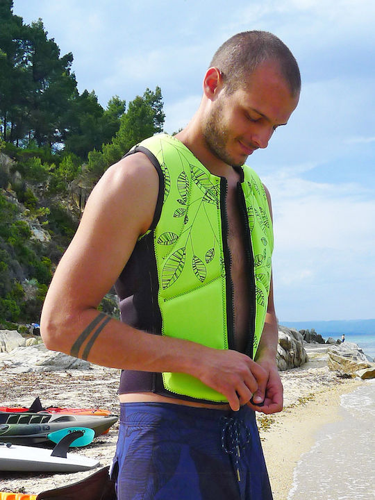 SCK 0304-IMPGR Adults Impact Vest for Water Sports Green Double-sided