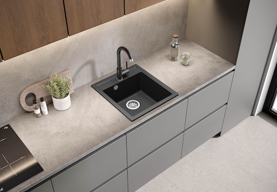 Helika Helika Nova SN100-601 Drop-In Sink Synthetic Granite W46xD51.5cm Black