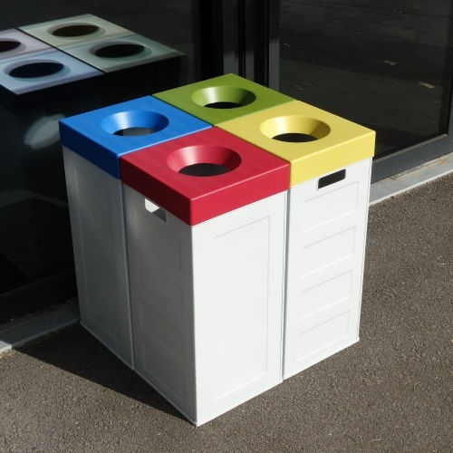 Viomes Recycling Plastic Waste Bin Gray