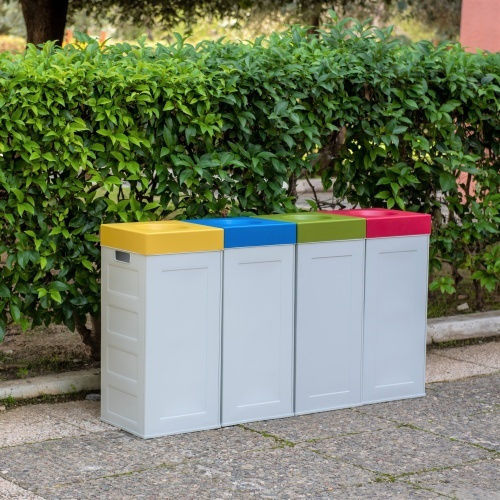 Viomes Πλαστικός Κάδος Ανακύκλωσης Cubo Recycling 70lt Μαύρος