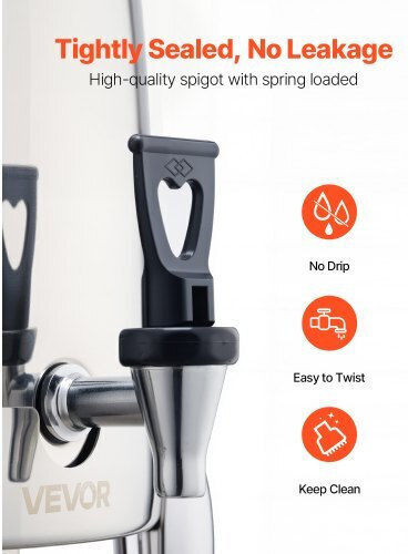 Vevor Dispenser Hot & Cold Beverages 12lt L28 x W28 x H52 cm