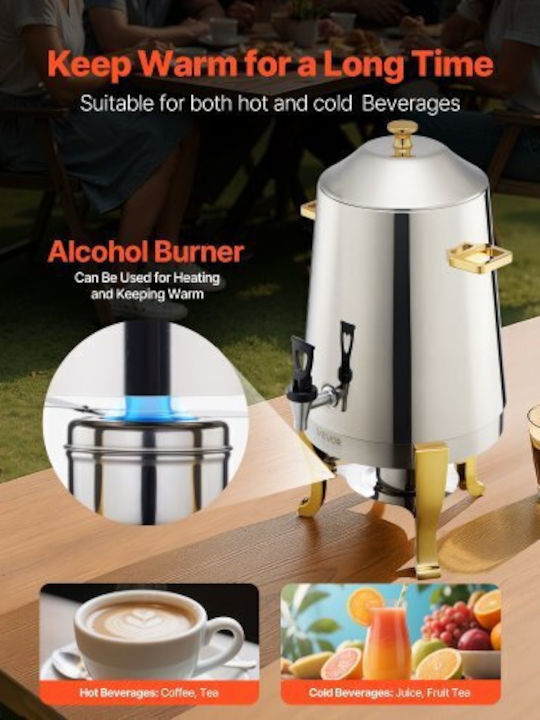 Vevor Dispenser Hot & Cold Beverages 13lt L29 x W29 x H53 cm