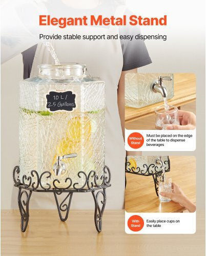Vevor Dispenser 10lt L40 x W21 x H21 cm