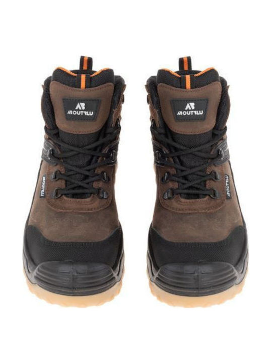 Aboutblu Waterproof Safety Boot Brown Safhir Mid S3 SRC EN ISO 20345:2011 2014926la