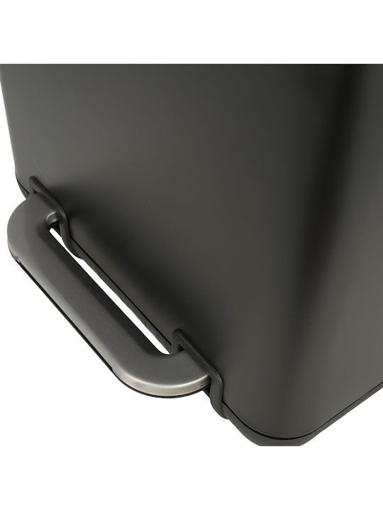 Estia Bathroom Trash Can Cubic Soft Close 6L Black