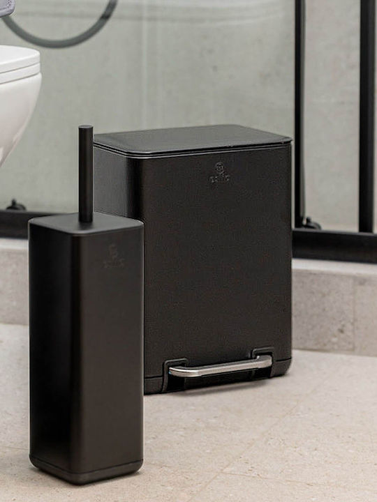 Estia Bathroom Trash Can Cubic Soft Close 6L Black