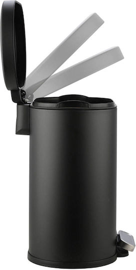 Ovoid 02-21436 Metallischer Badezimmer Behälter Soft Close 6lt Schwarz