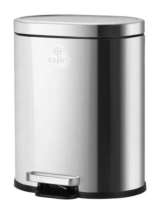 Estia Inox Bathroom Basket Soft Close 6lt Silver