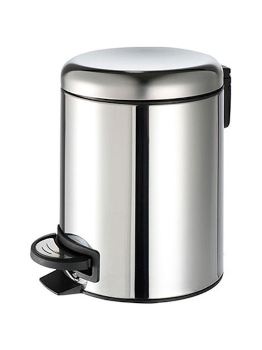 Geesa Metallic Bathroom Basket Soft Close 5lt Silver