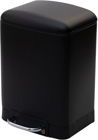 Estia Inox Perie pentru coșul de gunoi din baie Închidere lentă 6lt Black Matt