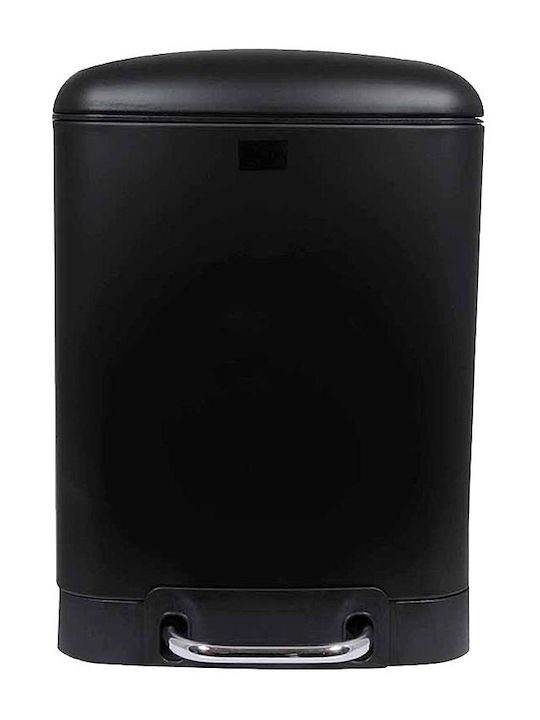 Estia Inox Καλαθάκι Μπάνιου Soft Close 6lt Black Matt