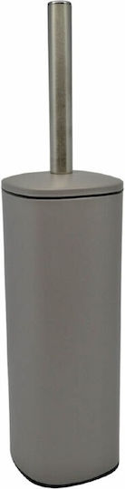 Ankor Metallisch Set aus Toilettenbürste und Mülleimer für das Badezimmer Sanftes Schließen 5Es Gray