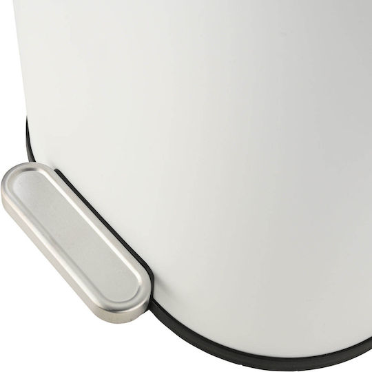 Coș de gunoi pentru baie Estia Ovoid Soft Close 6L Alb