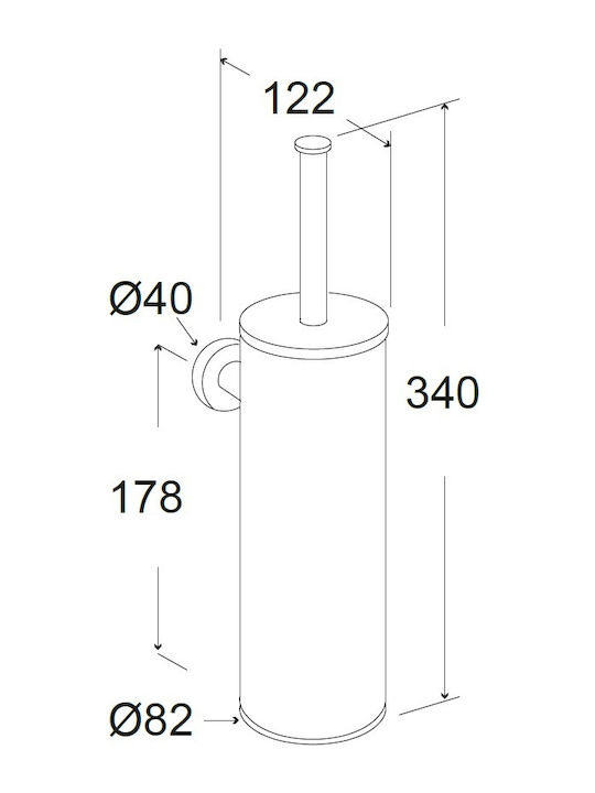 Performa Design Wish Μεταλλικό Πιγκάλ Μπάνιου Antique Brass