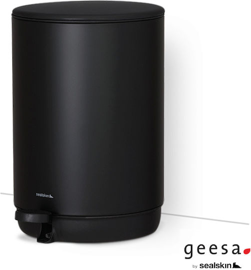 Geesa 800063-400 Metallic Bathroom Basket Soft Close 5lt Black