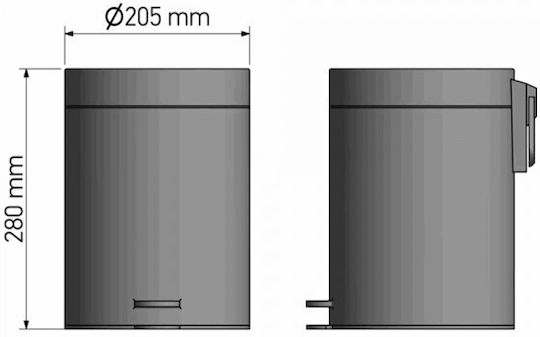 Sanco M90-90680 Inox Καλαθάκι Μπάνιου 5lt Ασημί