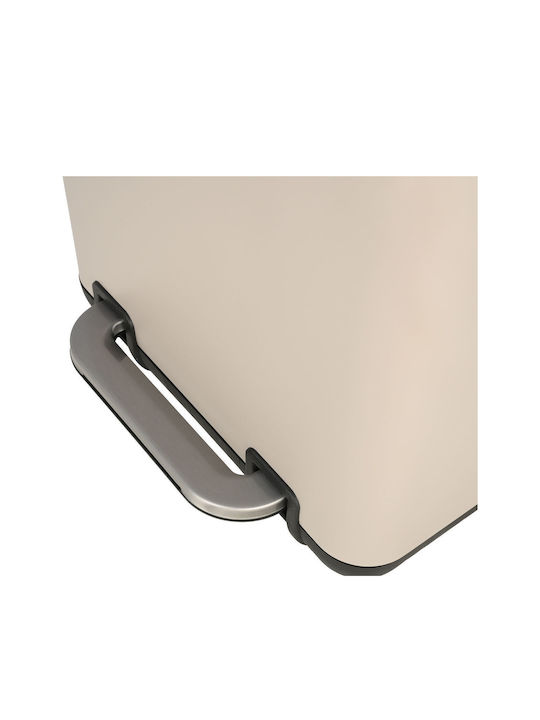 Estia Bathroom Trash Can Cubic Soft Close 6L Taupe