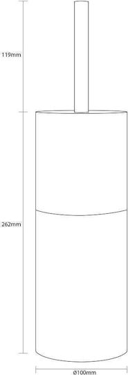 Sealskin Doppio 361840574 Porcelain Toilet Brush Brown