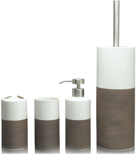 Sealskin Doppio 361840574 Porcelain Toilet Brush Brown