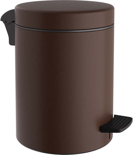 Pam & Co Metallic Bathroom Basket Soft Close 8lt Matte Wenge