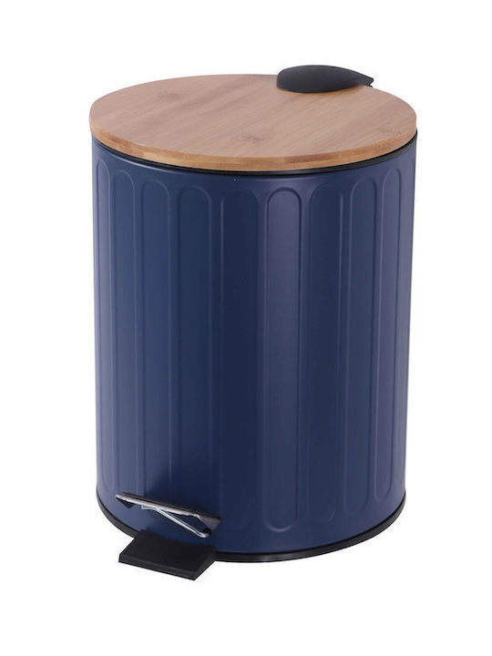 TnS Inox Badezimmer Mülleimer 5Es Blau