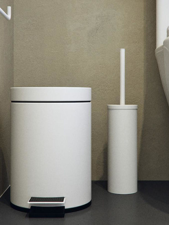 Verdi Metallic Toilet Brush White Matt