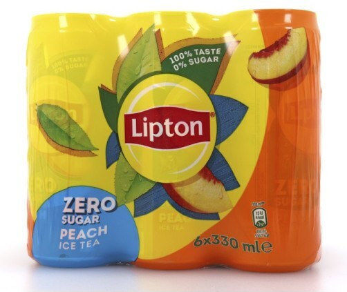 Lipton Ροδάκινο Ice Tea Ροδάκινο Χωρίς Ανθρακικό & Ζάχαρη σε Κουτί 6x330ml