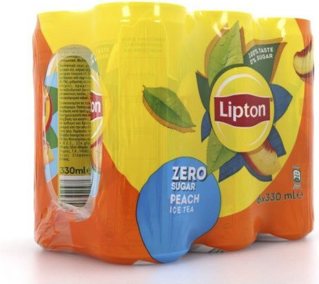 Lipton Ροδάκινο Ice Tea Ροδάκινο Χωρίς Ανθρακικό & Ζάχαρη σε Κουτί 6x330ml