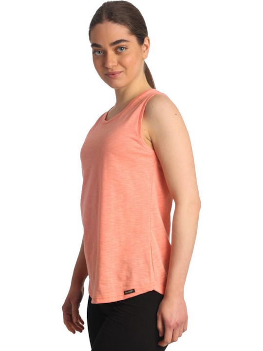 Damen Bluse Ärmellos Coral