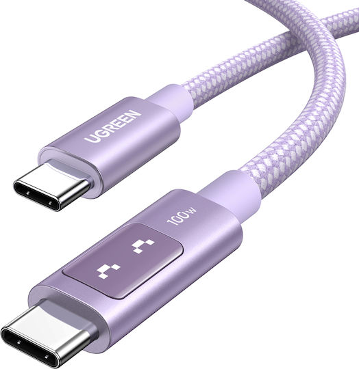 Ugreen USB 2.0 Cable USB-C Male - USB-C 100W PD Purple 1m 340582