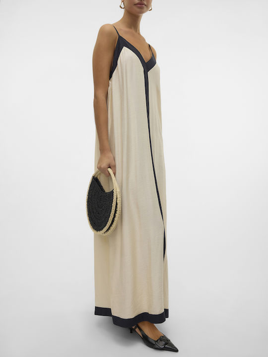 Summer Maxi Evening Open Back Ecru Dress