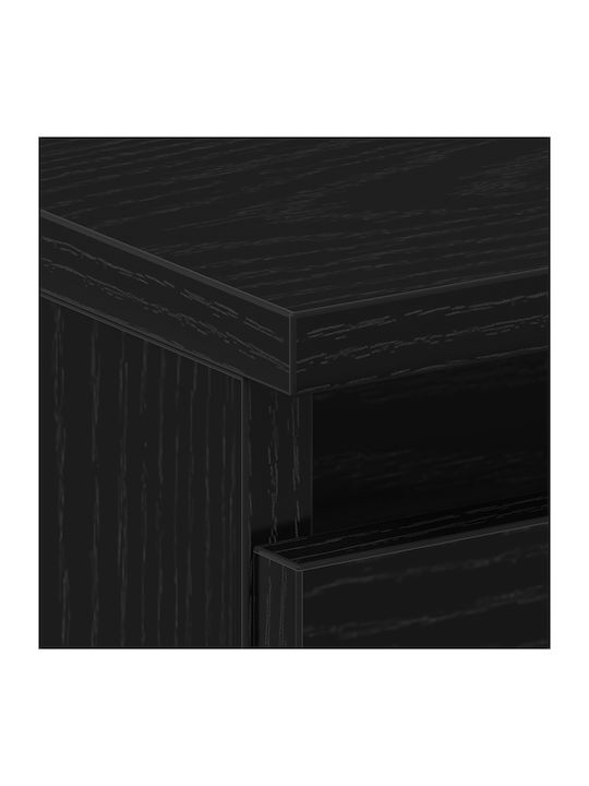 Κομοδίνο Ξύλινο Μαύρη δρυς 40x35x69cm