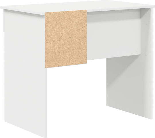 Γραφείο Υπολογιστή Ξύλινο Λευκό 90x49.5x75εκ.