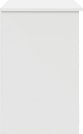 Γραφείο Υπολογιστή Ξύλινο Λευκό 90x49.5x75εκ.