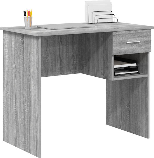 Birou Din Lemn Gri Sonoma 90x49,5x75cm