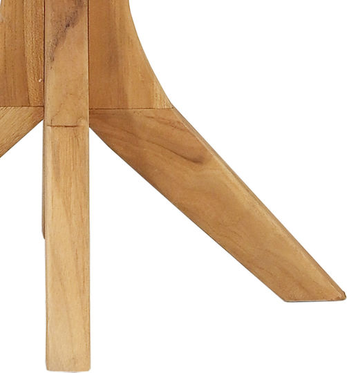 Garten- und Terrassentisch für Kleine Außenbereiche aus Teak Braun 40x41x41cm