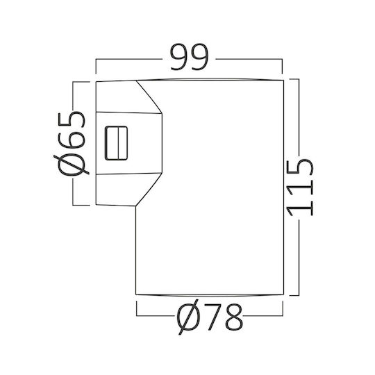 Braytron Wall-Mounted Outdoor Spot LED IP65 with Adjustable White Light 9.9x11.5cm